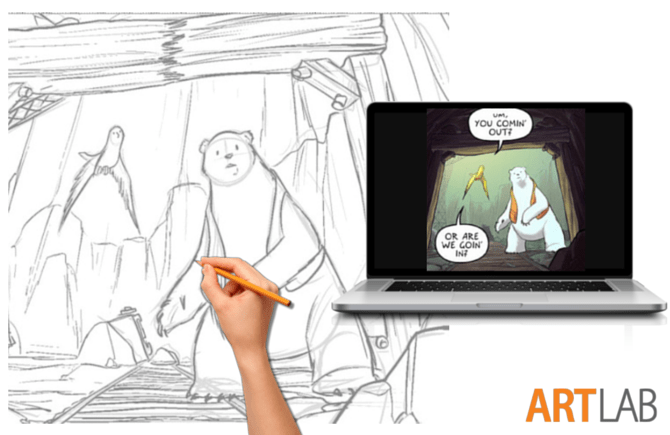 ART Lab Graphic Novel Academy for kids at the Ann Arbor Art Center