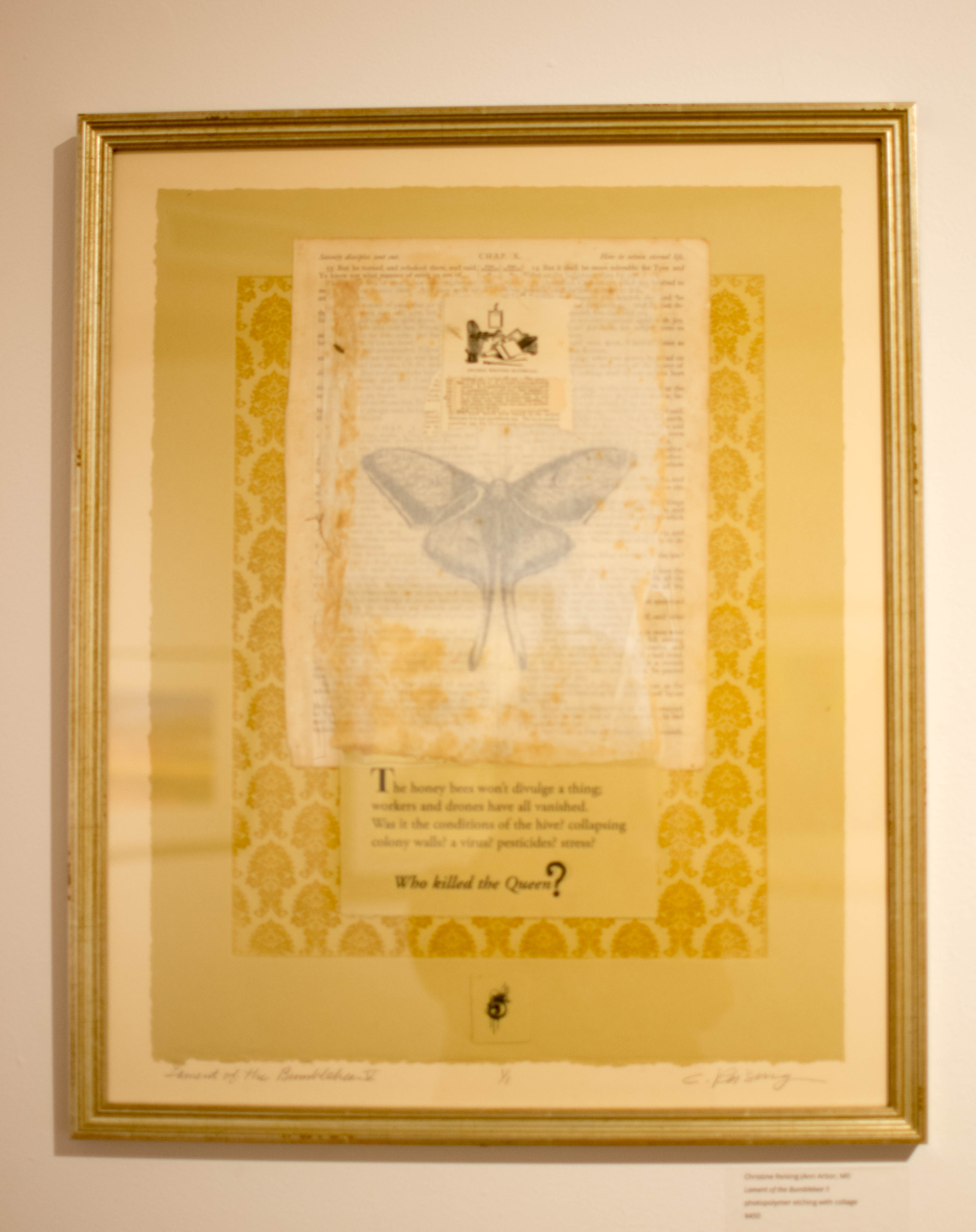Lament of the Bumblebee 5, by Christine Reising <b>$450</b>