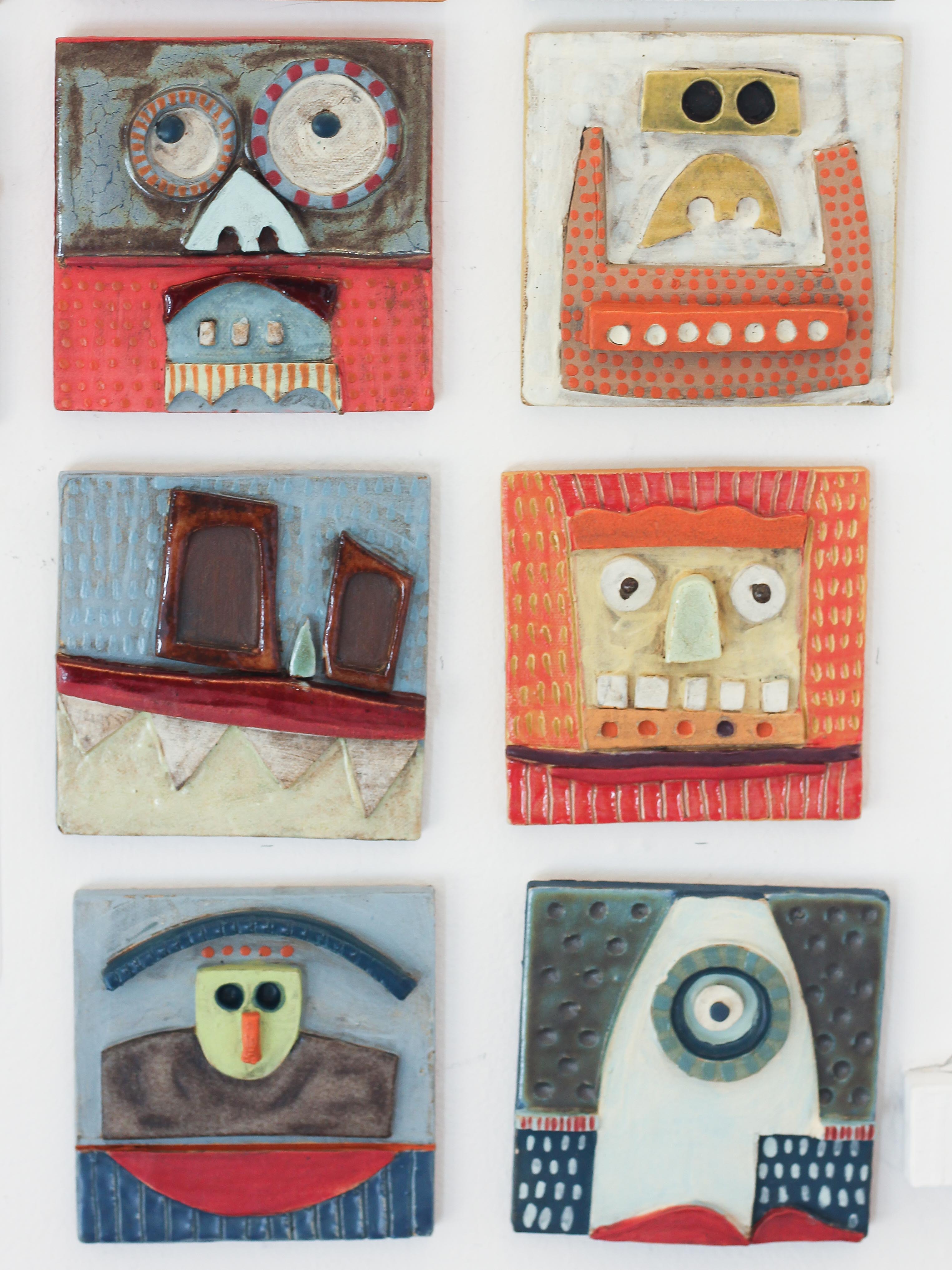 Fun & bright tiles by Lisa Farris $50 each