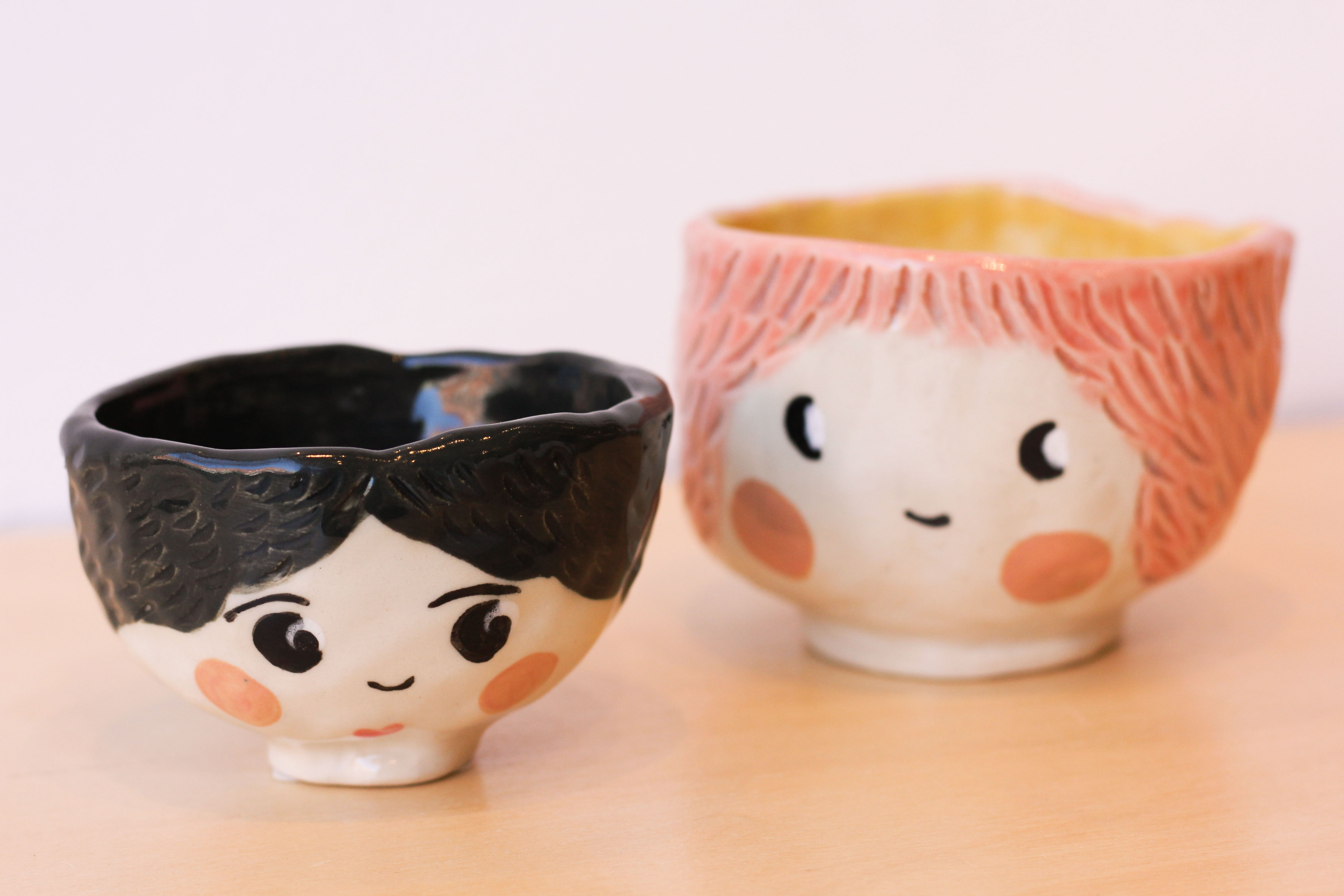 Brooke Gates face mugs, $25-$33