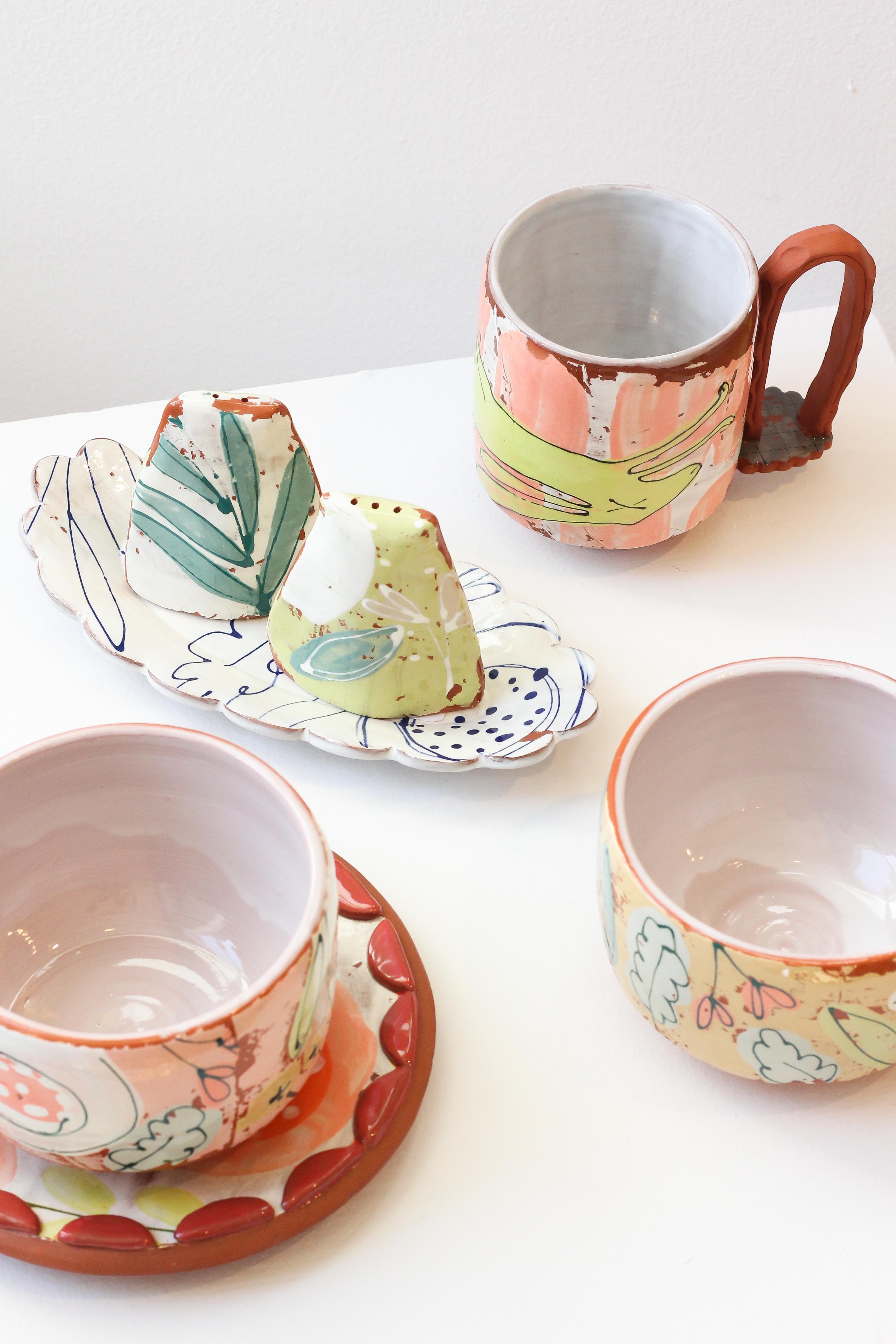 Fun ceramics handmade by Catie Miller. $30 - $42 