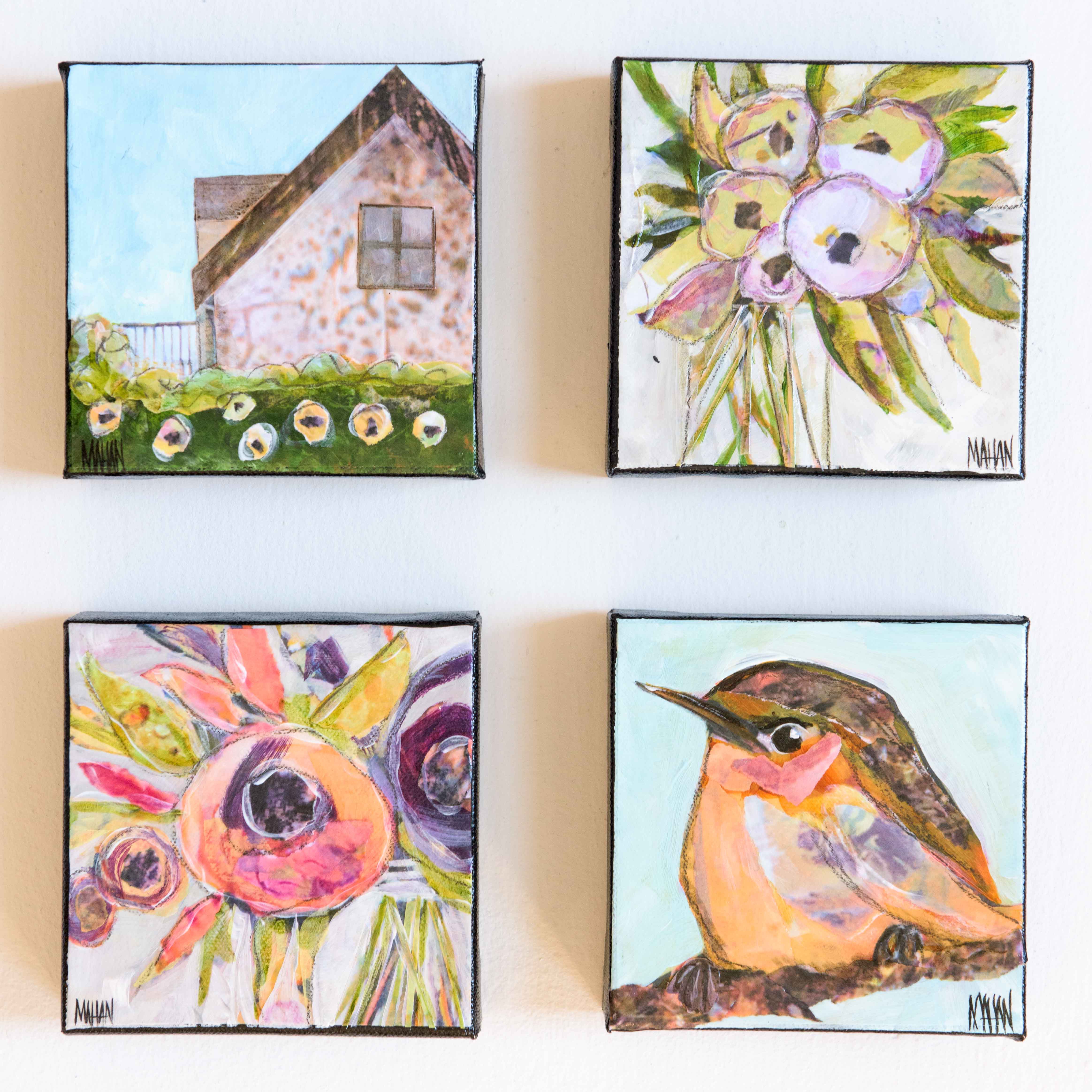 Susan Mahan mini canvases, $95each