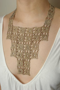 Lorraine kolasa fiber arts ann arbor art center ypsi alloy studios a2 metalsmithing lace jewelry delicate intricate