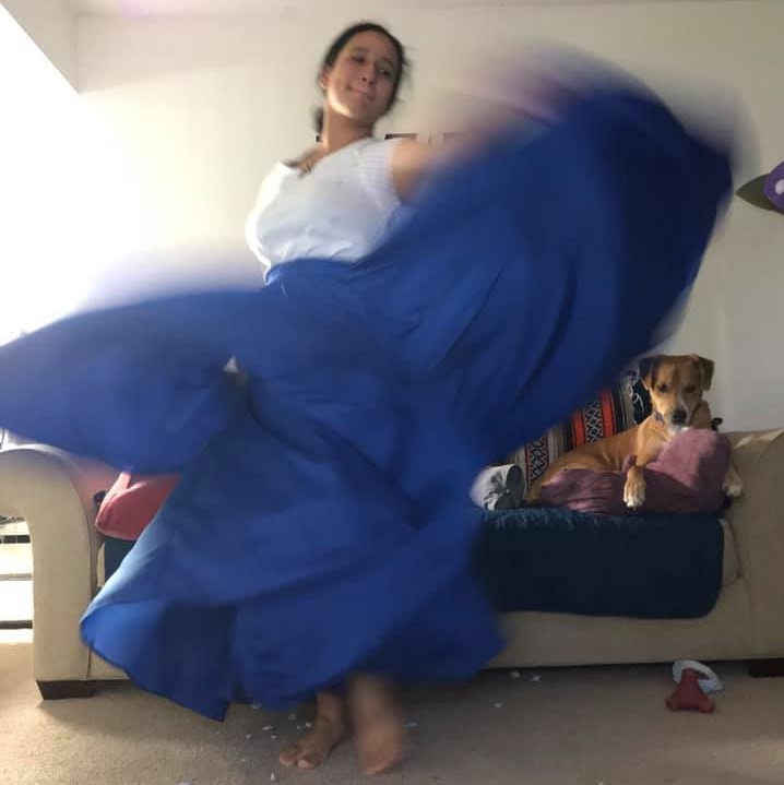 Sonimar dancing with Bomba Skirt.