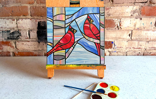 Winter Cardinals | Sip & Paint