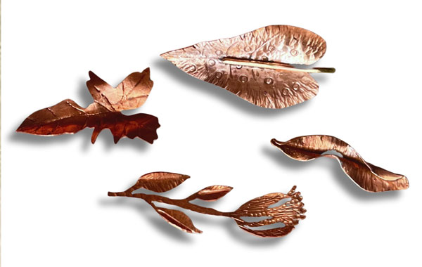 Forged Leaf Pendants