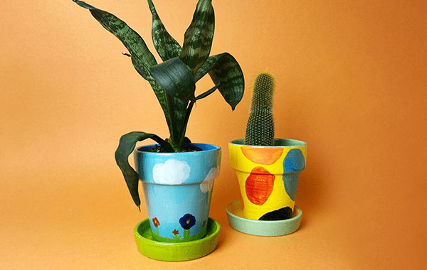 Painted Flower Pot