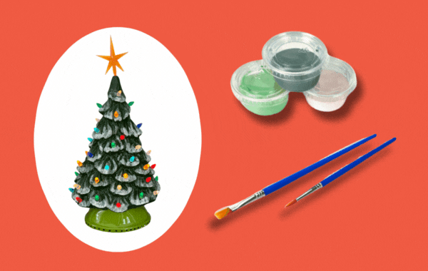 Family Friday: Painted Light-Up Holiday Trees