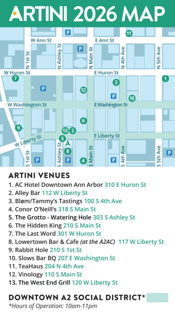 Artini 2026 Downtown Ann Arbor