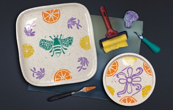 Block Printed Ceramic Dinnerware