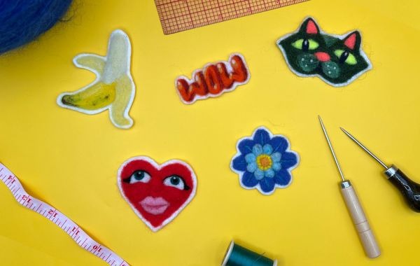 Badge of Honor: Needle Felted Patches