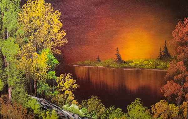 Paint like Bob Ross: Autumn Sky