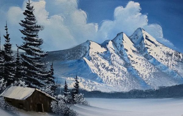 Paint Like Bob Ross: Winter Landscape