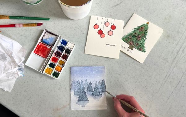 Watercolor Holiday Cards & Tags